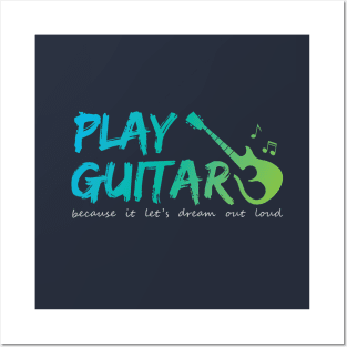 Play guitar Posters and Art